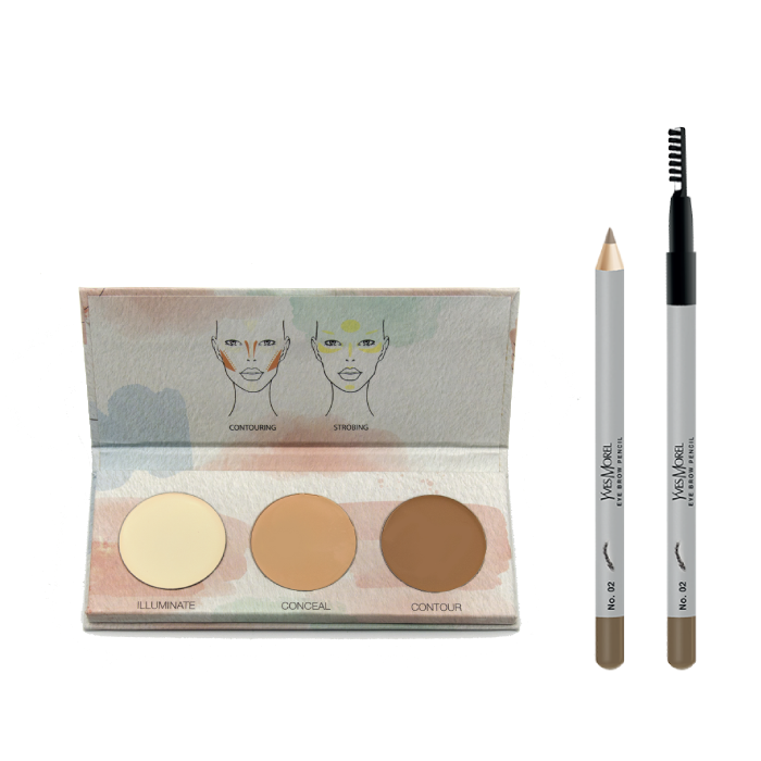 Creamy Contouring Palette + Eyebrow Pencil