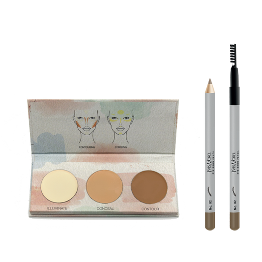 Creamy Contouring Palette + Eyebrow Pencil