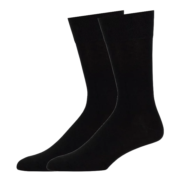 Women's Knee High Cushioned Cotton Socks - Black, 35-38