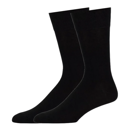Men's Knee High Cushioned Cotton Socks - Black, 39-42