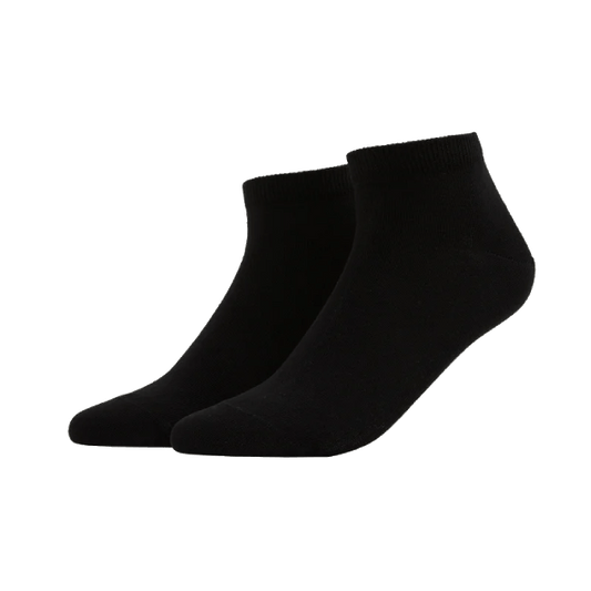 Women's Half Crew Cushioned Cotton Socks - Black, 35-38