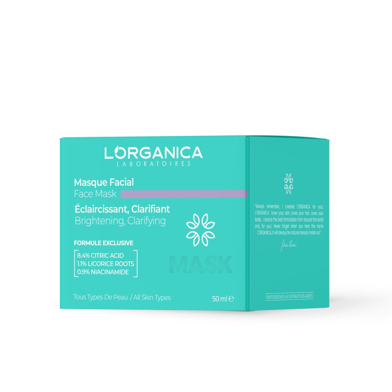 LOrganica Face Mask for Brightening & Clarifying - All Skin Types
